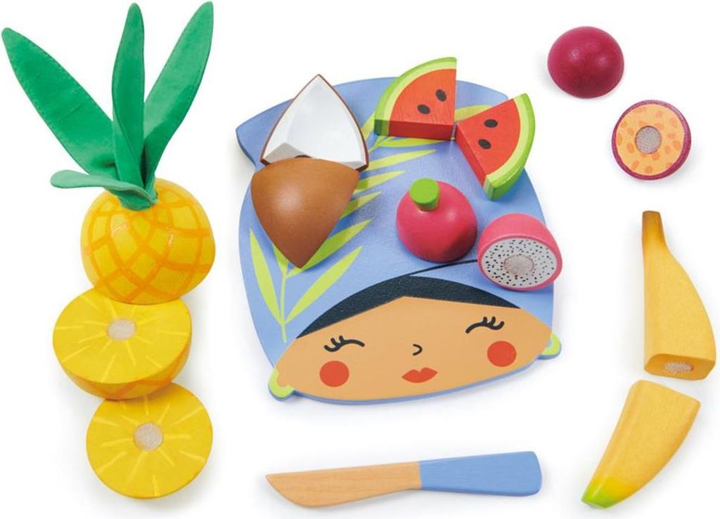 Tender Leaf Holz Schneidebrett tropische Früchte Spielzeug Set für Kinder