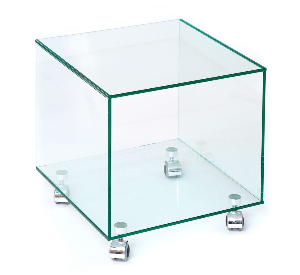 Beistelltisch >7/177< in Klarglas, Glas - 38x44x38cm Produktbild 4