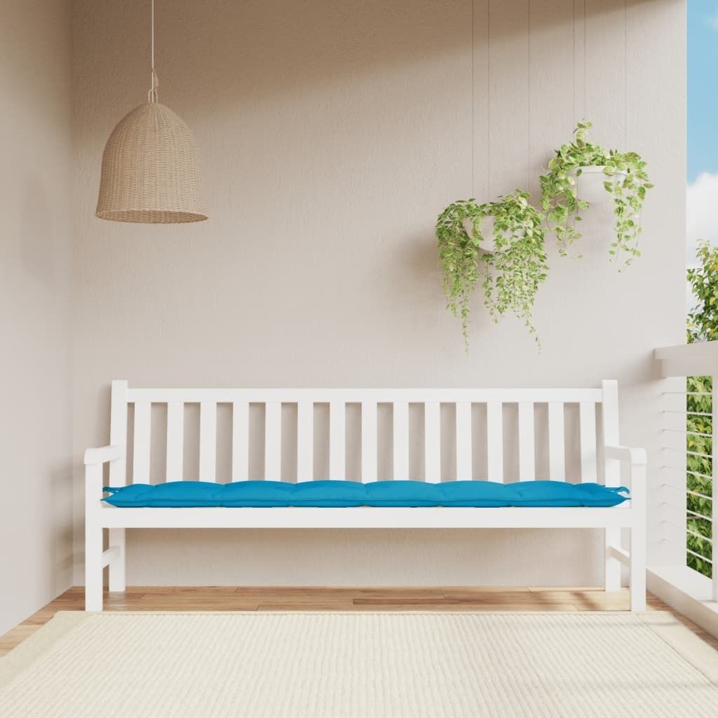 "im Angebot" Gartenbank-Auflage Hellblau 200x50x7 cm Oxford-Gewebe - Gartenmöbelauflagen CC16624