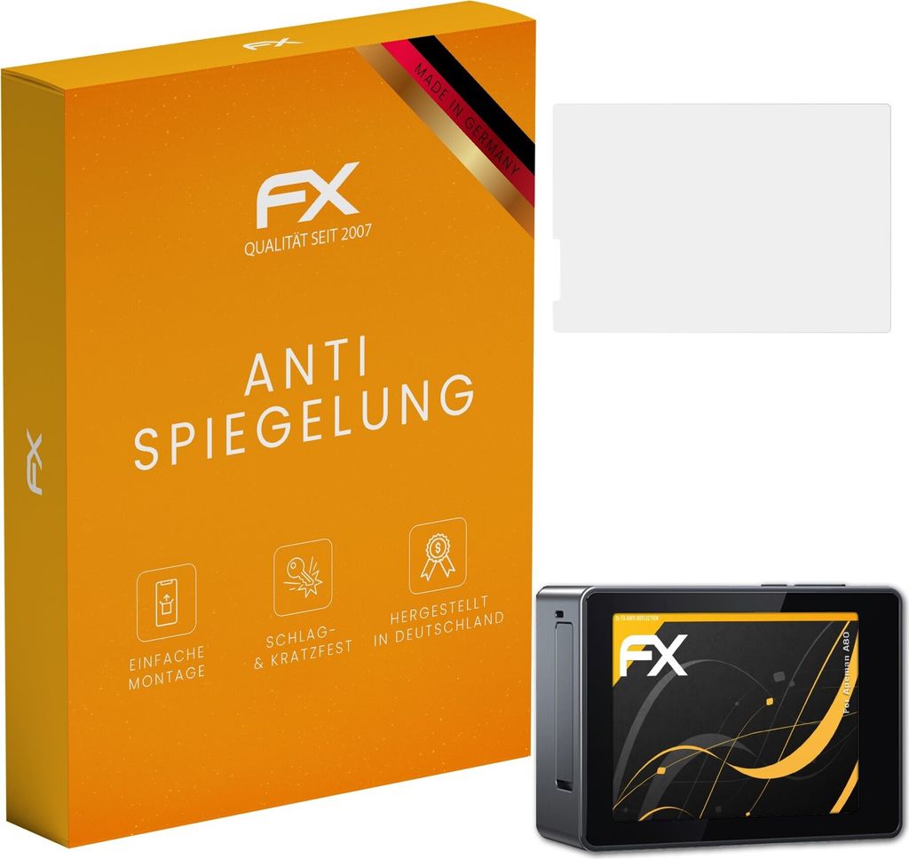 atFoliX FX-Antireflex 3x Schutzfolie kompatibel mit Apeman A80 Displayfolie