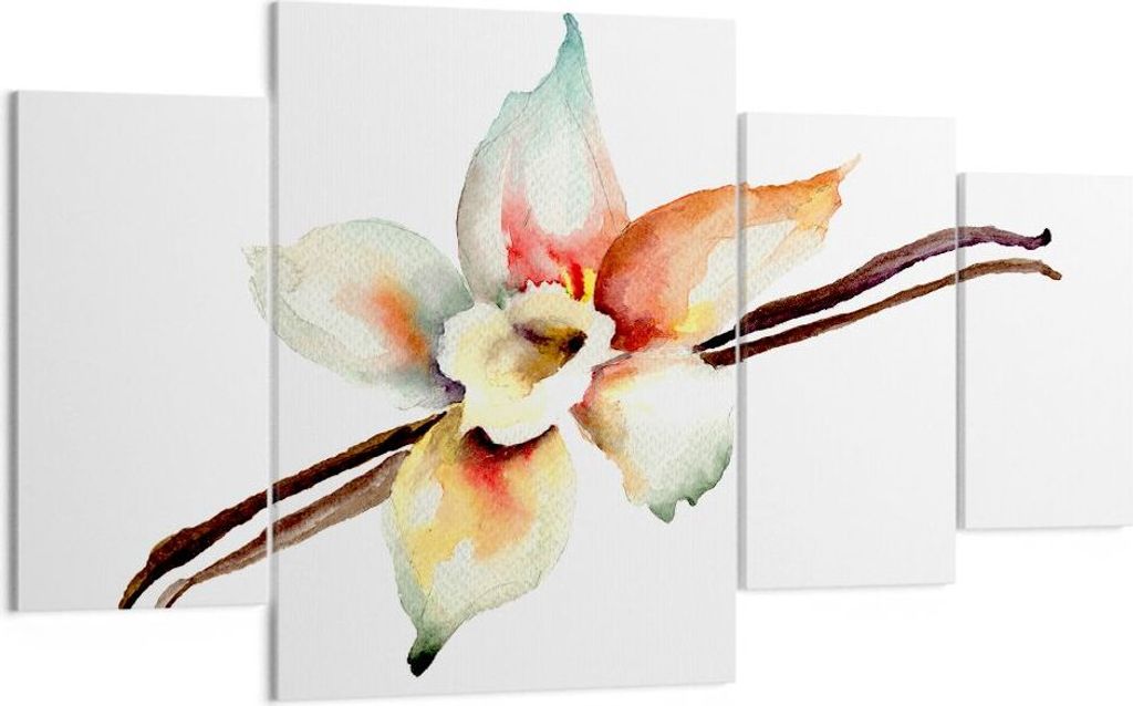 Bild auf Leinwand - Leinwandbild - Vanille Gewürz Blume Pflanze - 160x90cm - Wand Bild - Wanddeko - Leinwanddruck - Bilder - Kunstdruck - Wanddeko...