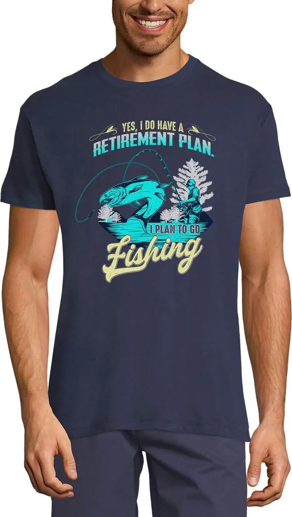 Herren Grafik T-Shirt Ja ich habe eine Ruhestandsregelung und plane angeln zu gehen – Yes I Do Have Retirement Plan I Plan To Go Fishing