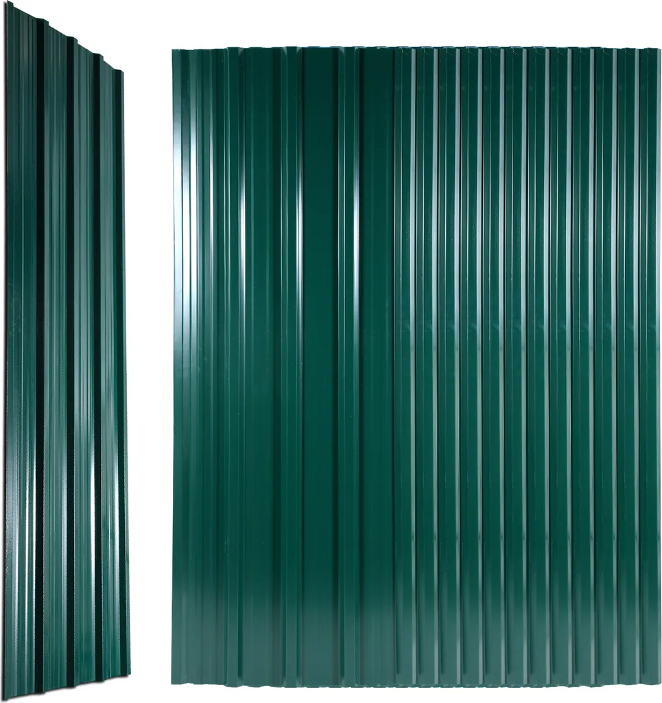 Clanmacy 129x46cm set di 12 pannelli di lamiera grecata per tettoia, lamiera profilata per pareti, lamiera per tetto (per 7m²)