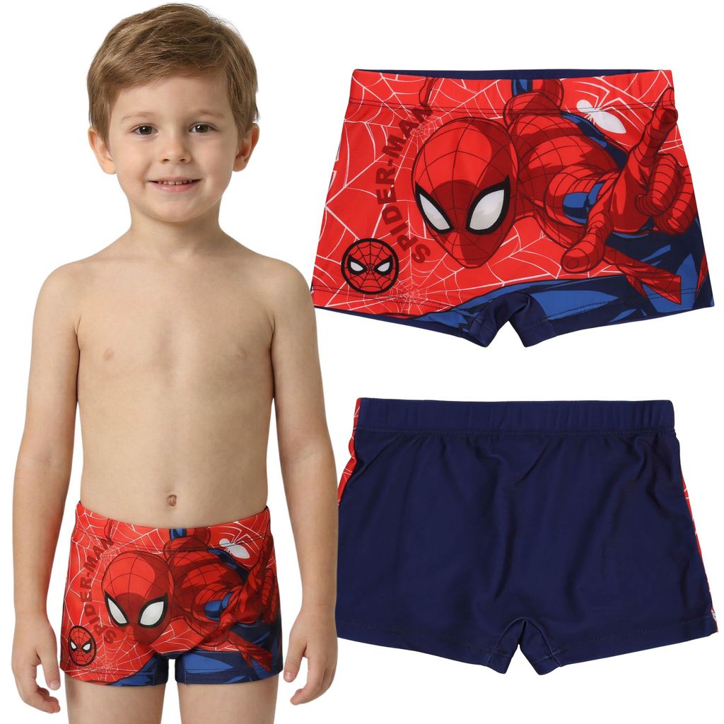Spider-Man Badehose für Jungen, Boxershorts zum Schwimmen, schnell trocknende Strandhose, 98-104