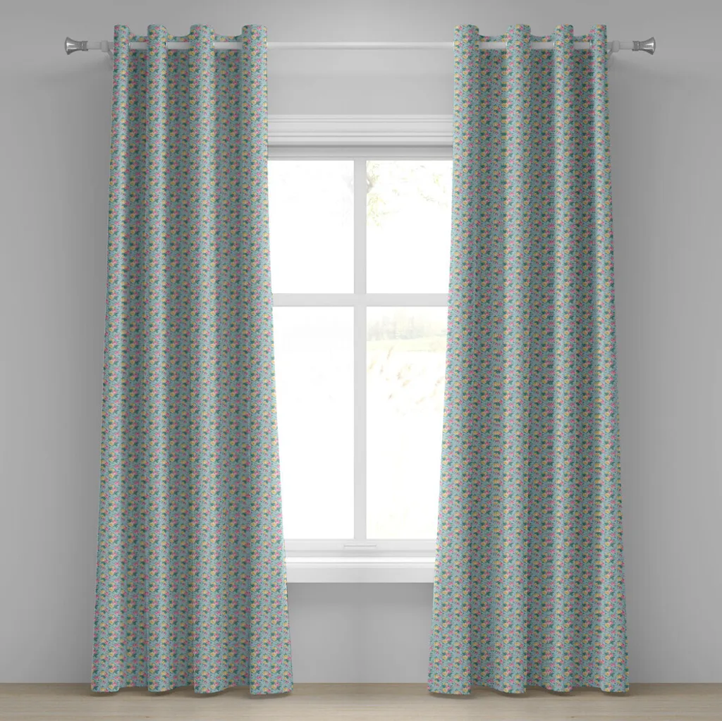 Tenda Shabby Chic ABAKUHAUS 280x225cm | Must-Have Turchese Rosa 2026