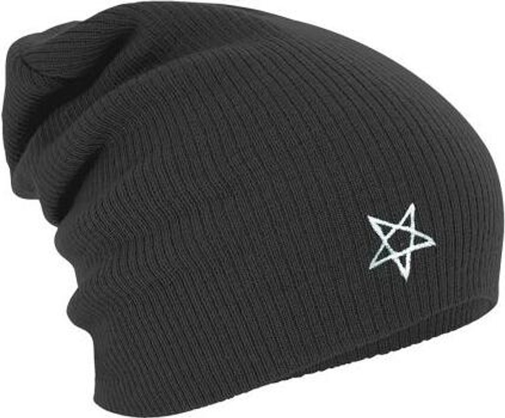Longbeanie Slouch-Beanie Mütze Stern 54553 Color - grau