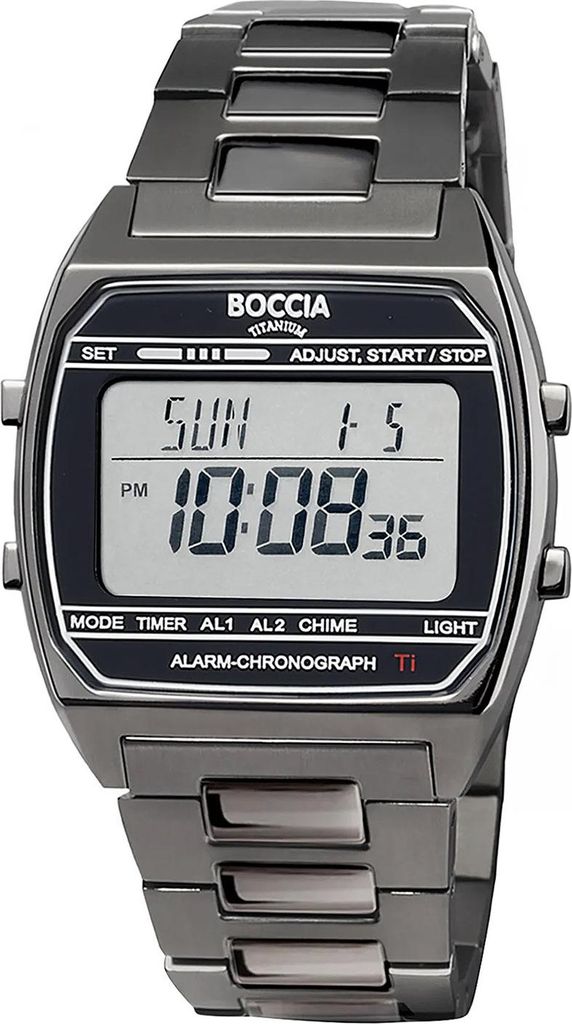 Boccia 3738-07 Uhr Digital Titan Schwarz
