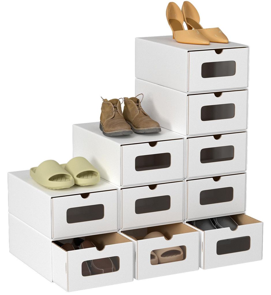 Hebitod 20x Schuhboxen mit Sichtfenster Schuhaufbewahrung Produktbild 