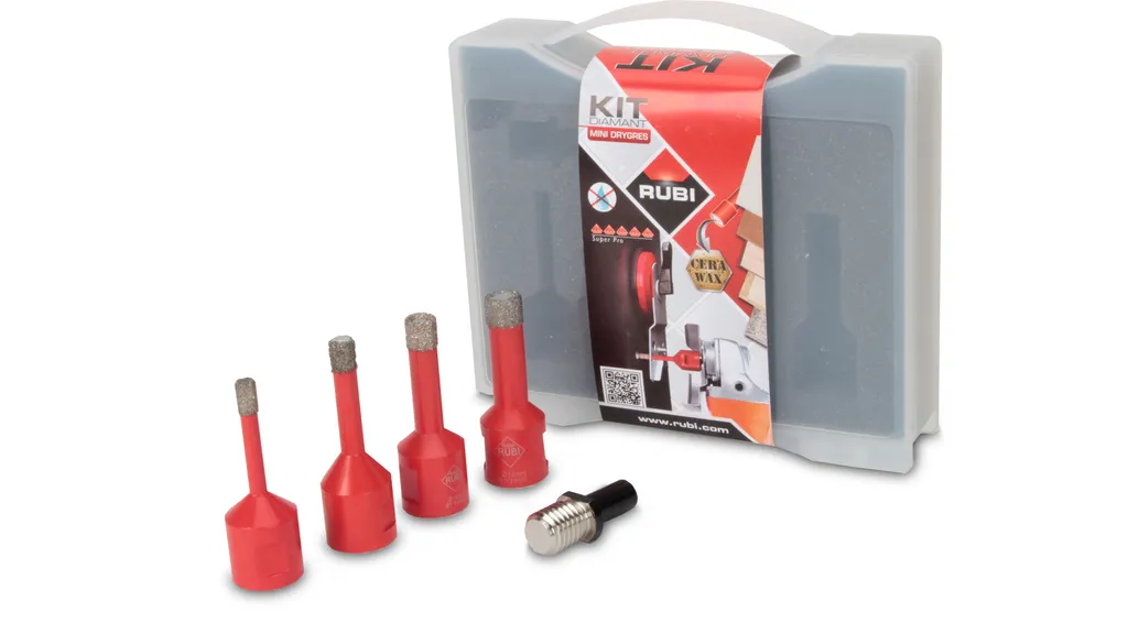 Kit trépan diamanté Mini Drygres RUBI Ø 6-12 mm 50938 pour carrelage