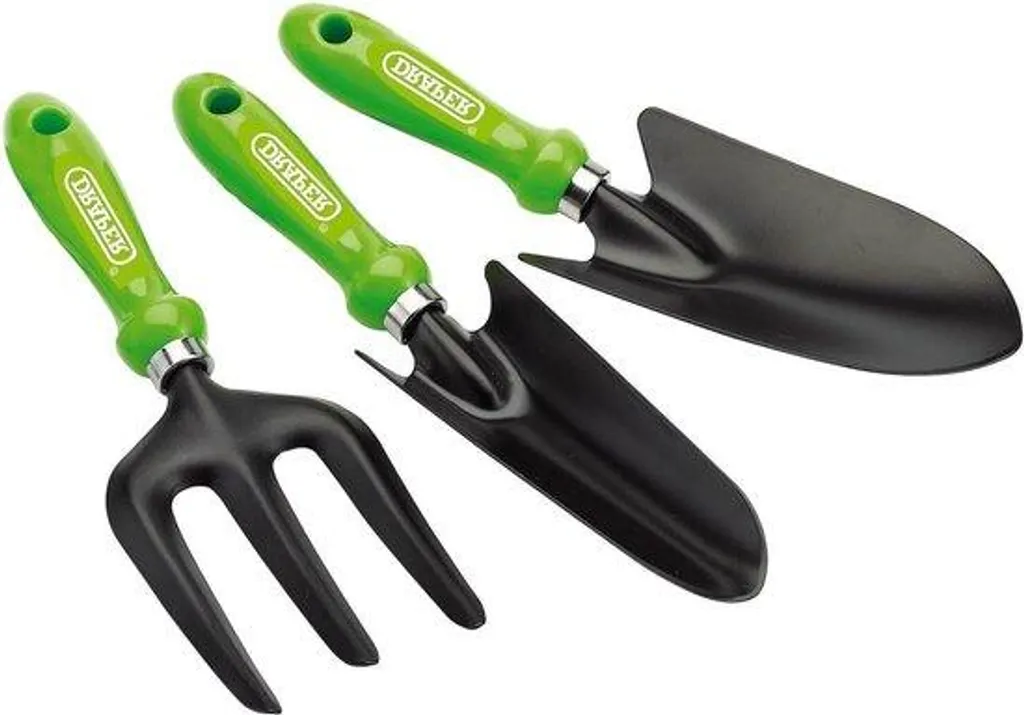 Ensemble d'outils de jardinage vert 3 pièces - Kit complet 34x20x43 cm