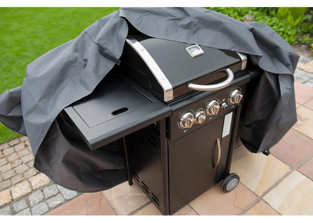 Housse protection Nature barbecue 120x75x80 cm bâche haute densité noire