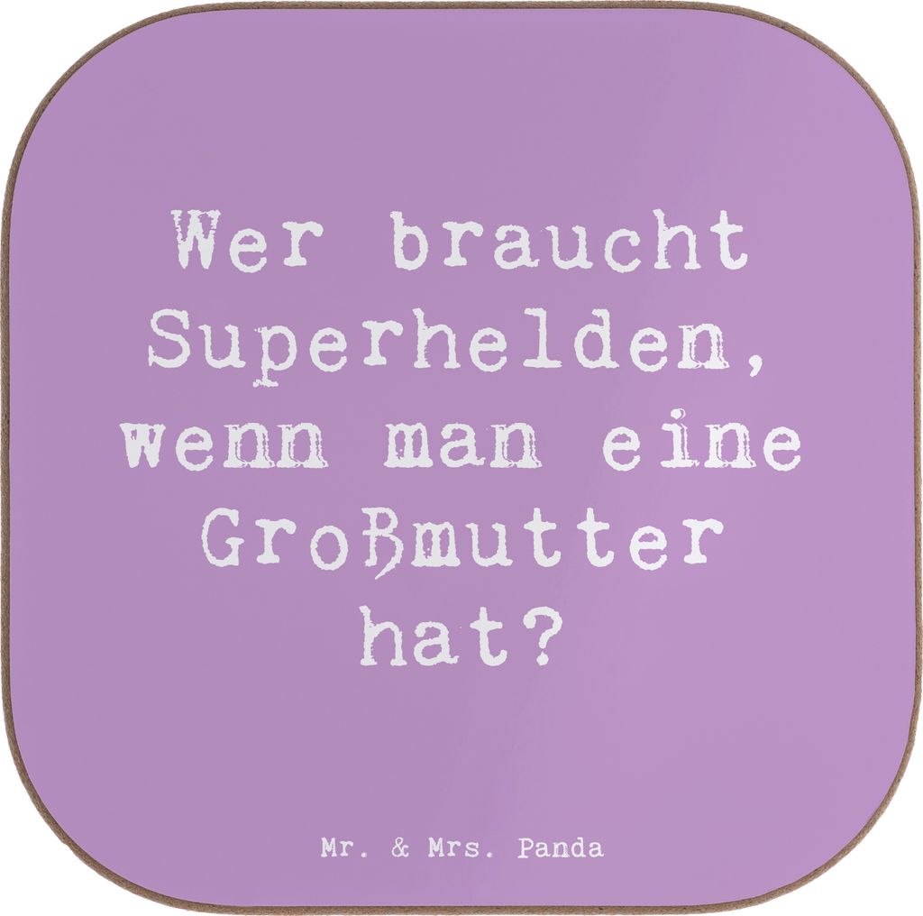 Mr. & Mrs. Panda Tischuntersetzer Spruch Großmutter Liebe - Lavendeltraum - Geschenk, Freude, Zuhören, bieruntersetzer, Tassenuntersetzer, Unters...