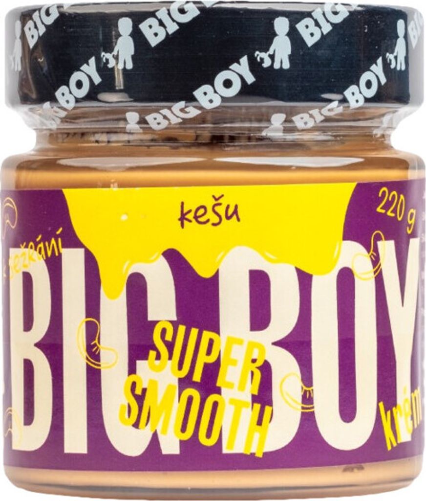 Big Boy Super Smooth Cashew Cream 220 g glatt / Cashewbutter / Köstlich weiche Cashew-Creme ohne Zucker und Salz