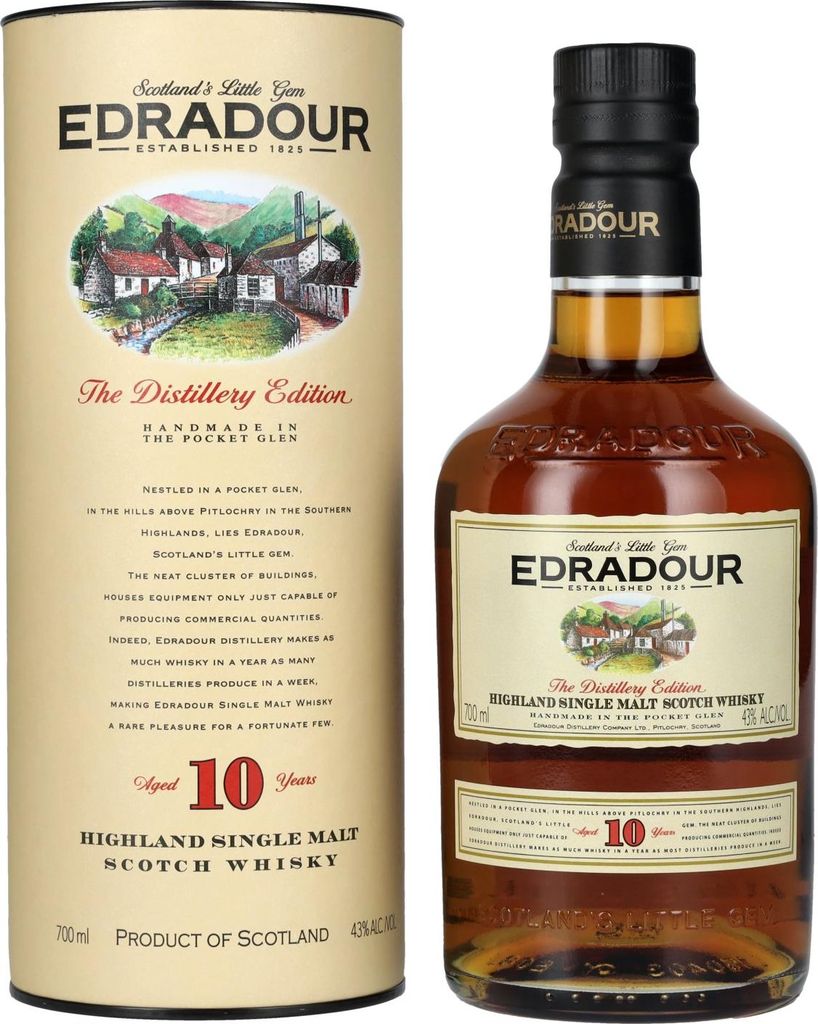 Edradour 10 Years Old 43% Vol. 0,7l in Geschenkbox Produktbild 