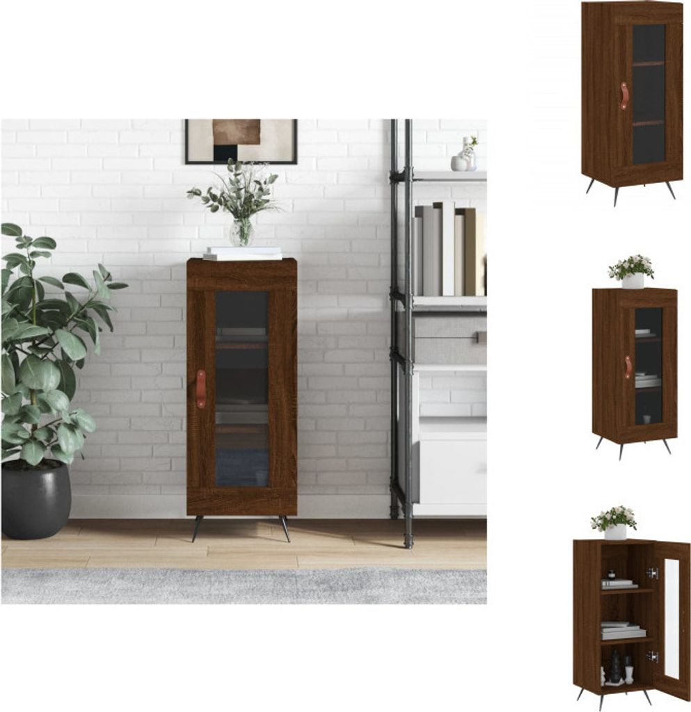 vidaXL Sideboard Braun Eichen-Optik 34,5x34x90 cm Holzwerkstoff - Sideboards