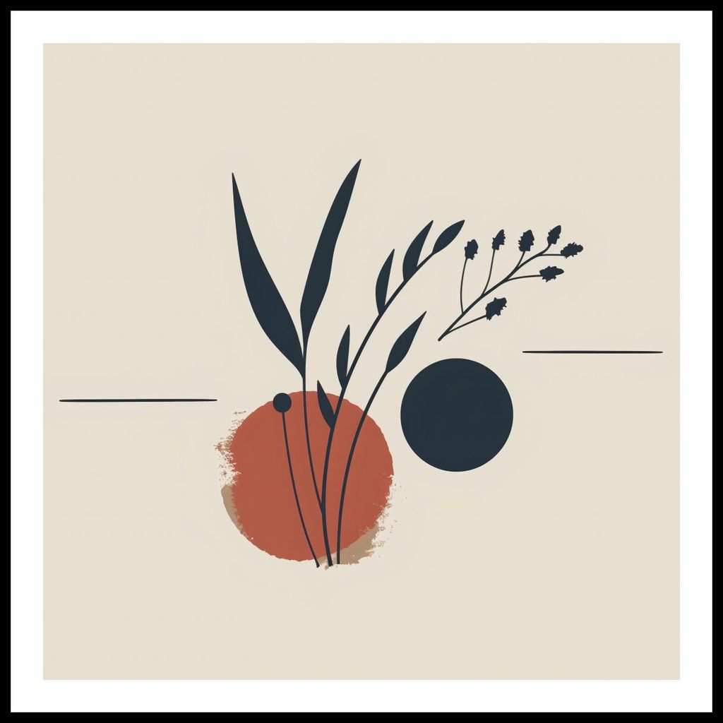 Plakat 90x90cm Botanische Farbe