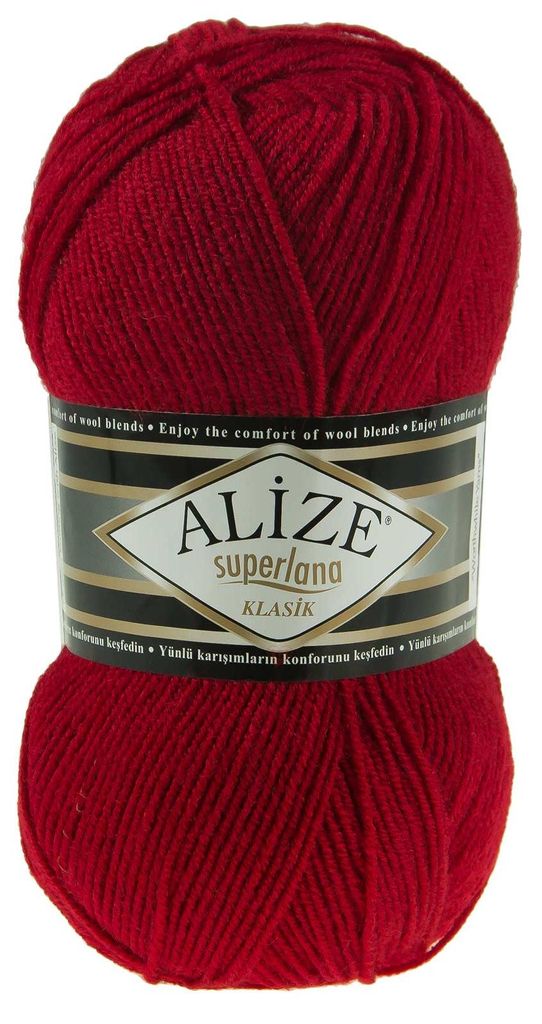 Strickgarn ALIZE SUPERLANA KLASIK rot