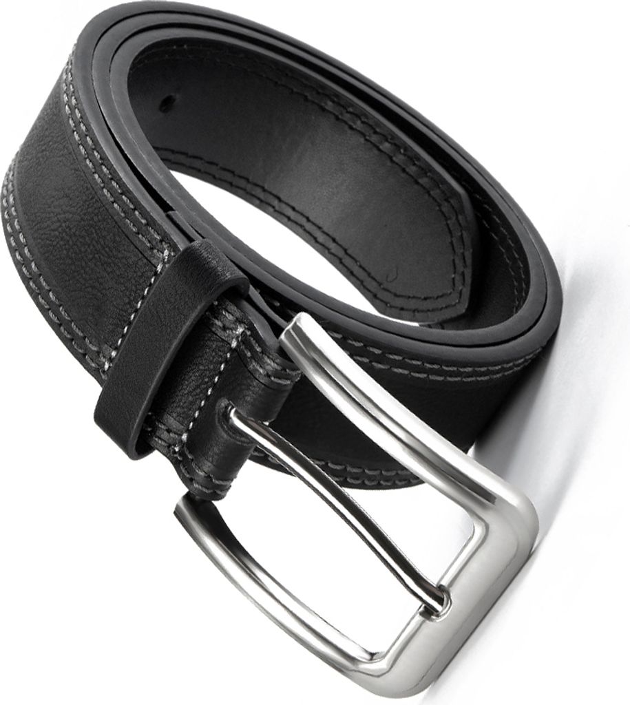 INF Stylový kožený pásek - 120 cm Černá Obrázek produktu 