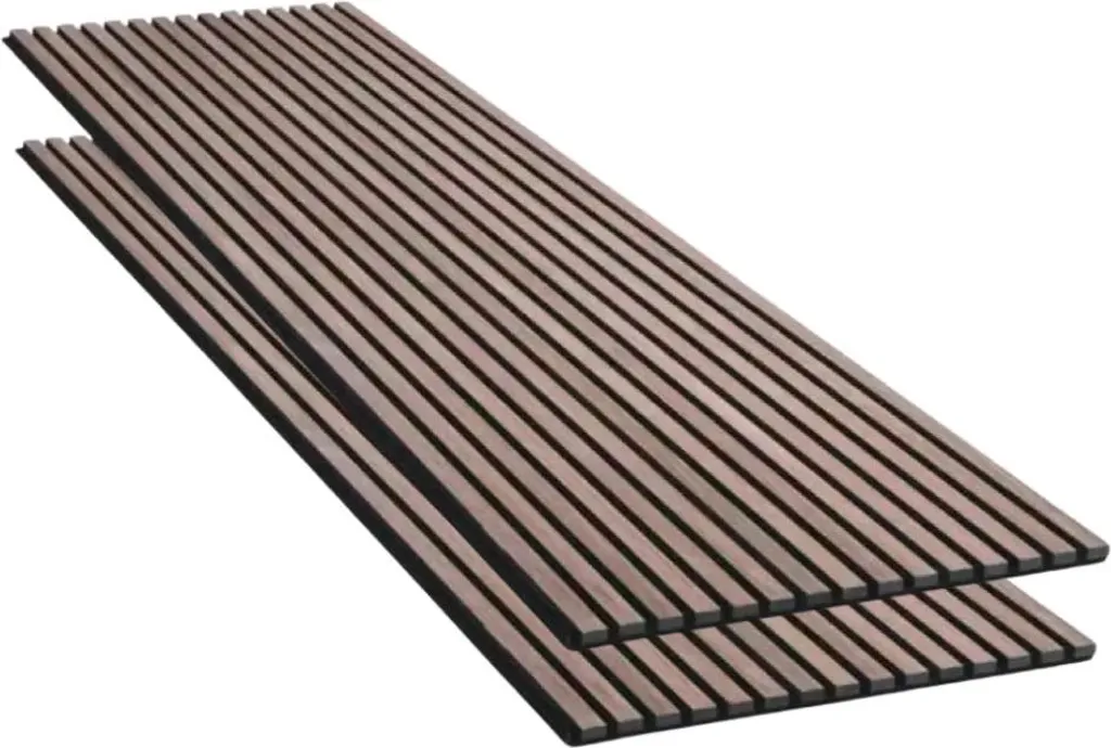 Réduire l'Écho avec le Panneau Acoustique Bois Noyer - Lot de 2 de 240cm