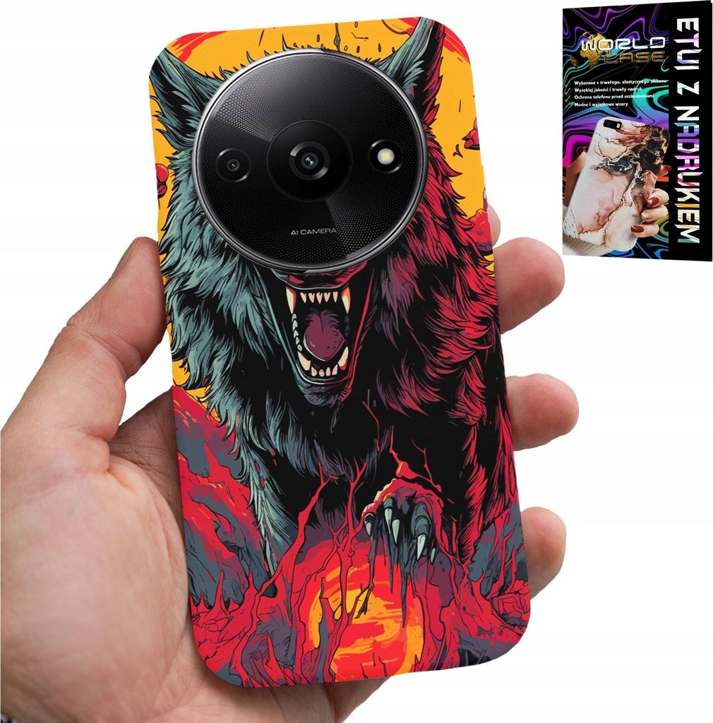 Gehäuse Für Xiaomi Redmi A3 - Wolf Pack Super Designs Case + Glass