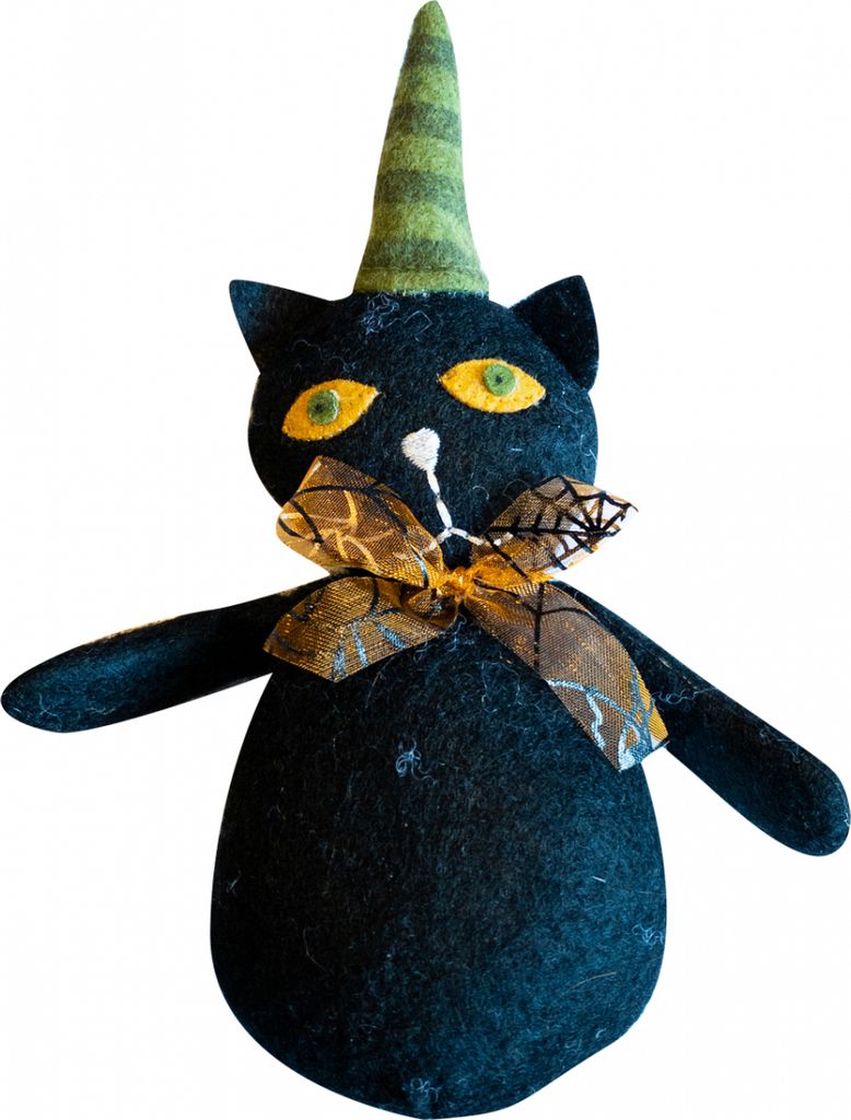 Kleine Plüsch Halloween Katzen Figur