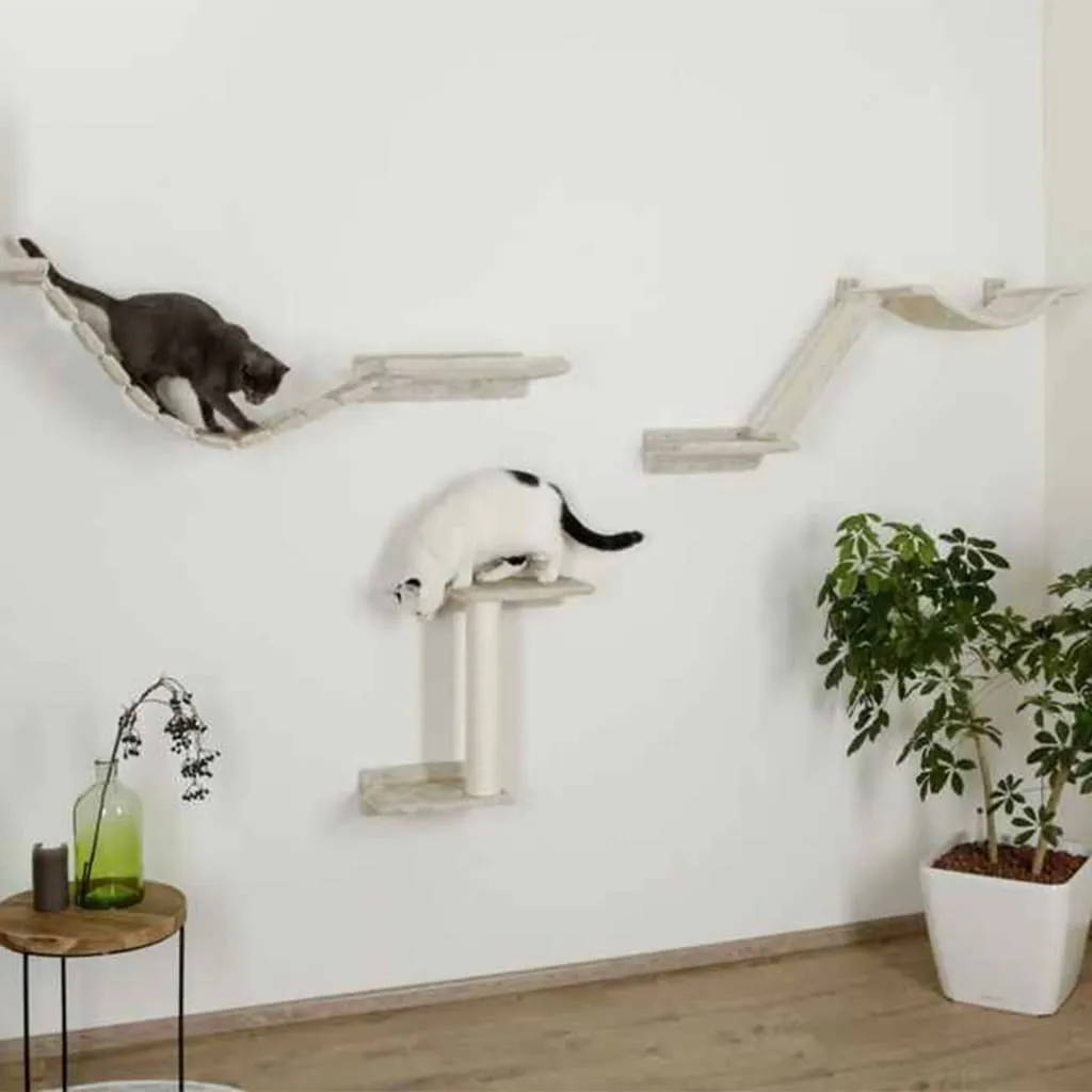 Parcours mural pour chat Kerbl Mount Everest - Arbre à chat mural bois - 4