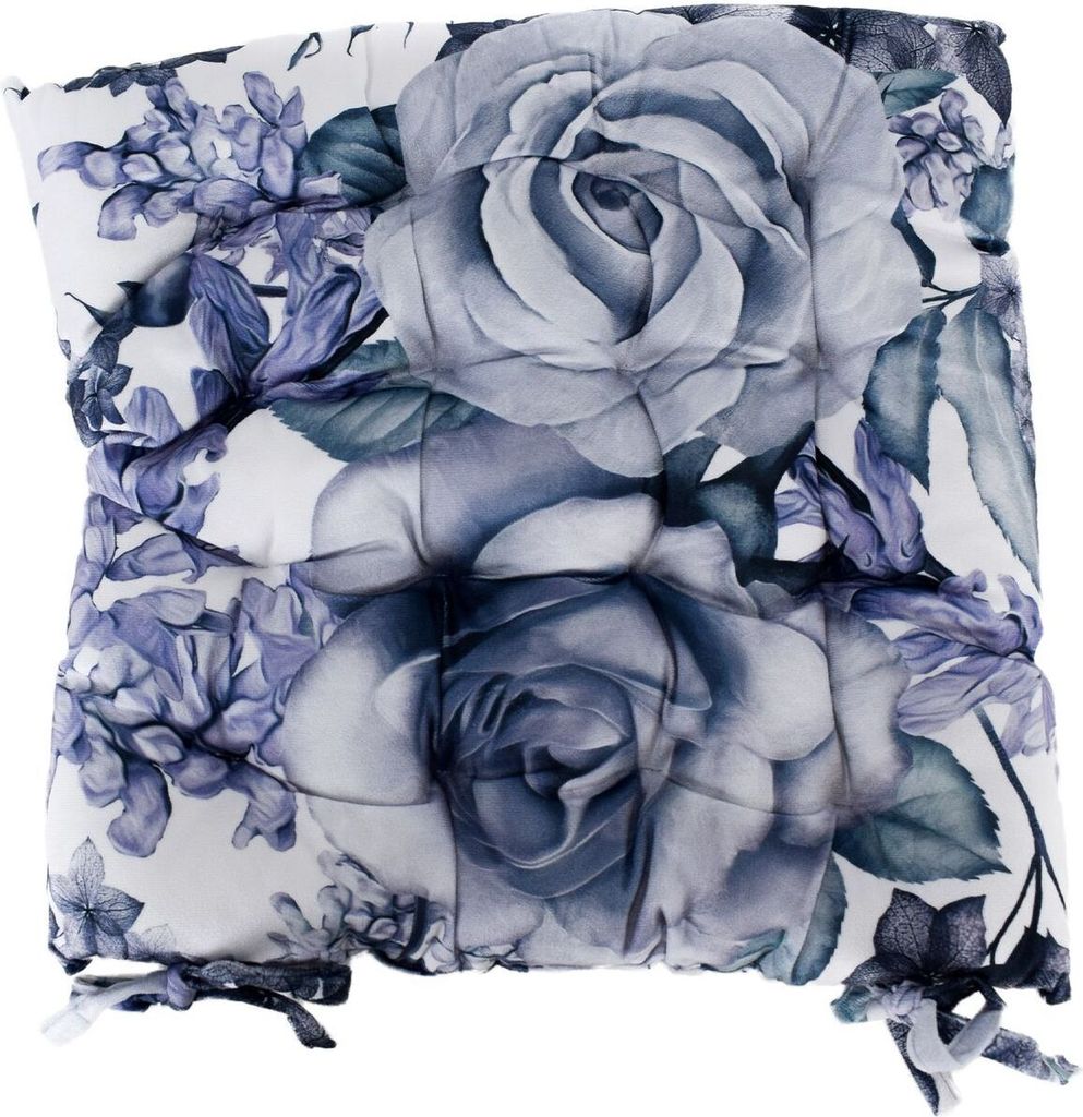 Samt Blumenmuster 40 x 40 cm Stuhlkissen mit 16 Punktesteppung
