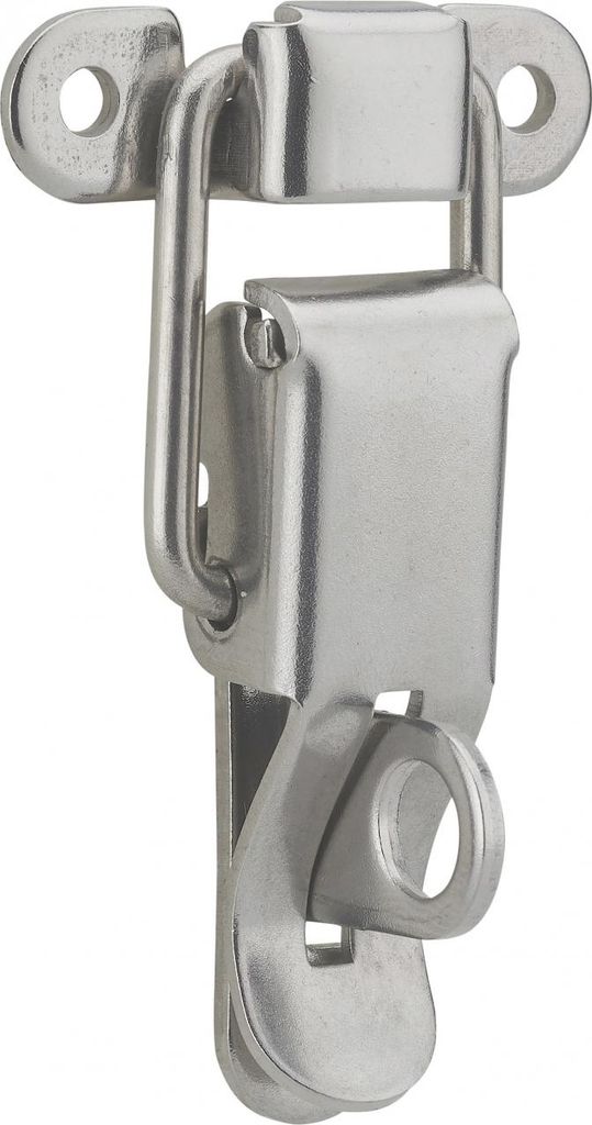 Fermeture à levier avec crochet cadenassable, inox, H.54mm, Image du produit 