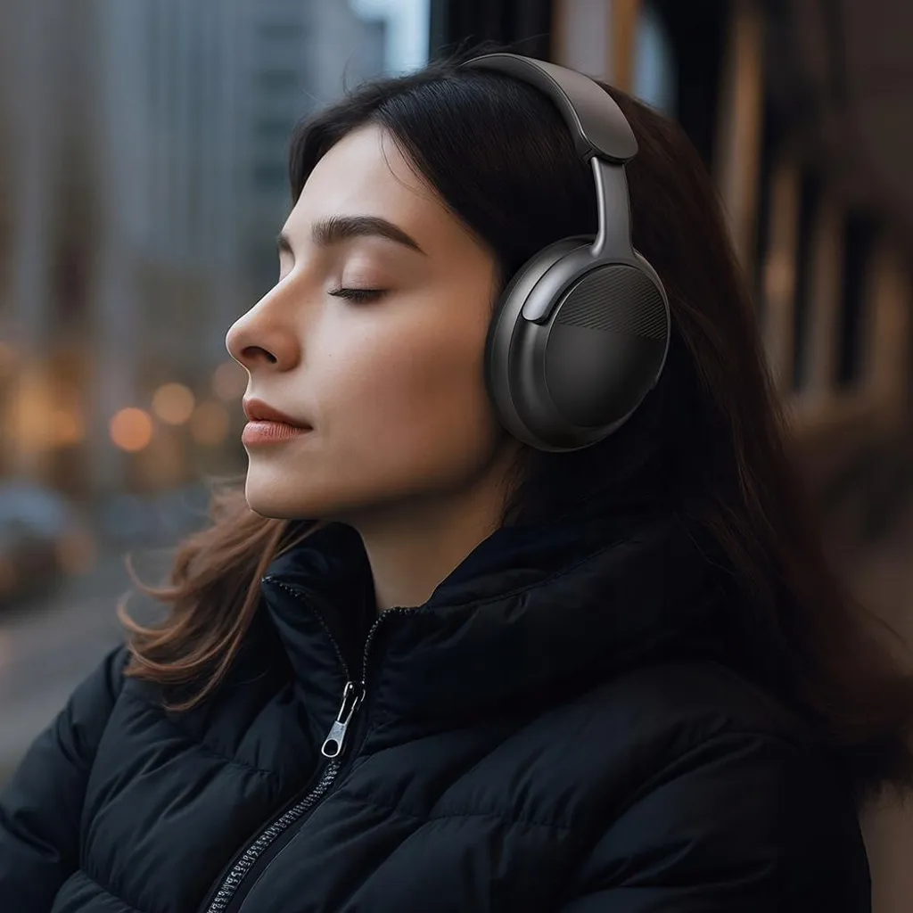 Casque Bluetooth ANC noir Mcdodo avec micro et isolation phonique - 2