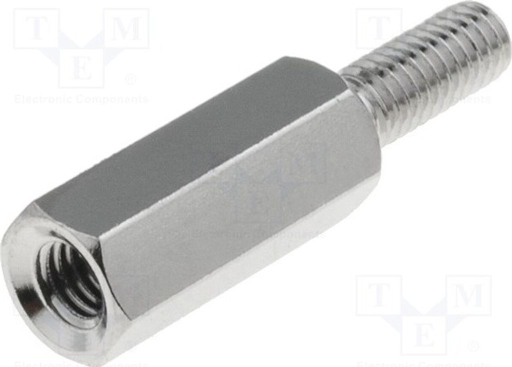 10x Distanzmuffe mit Gewinde Außengew: M3 Innengew: M3 60mm Nickel 214X60 Distanze
