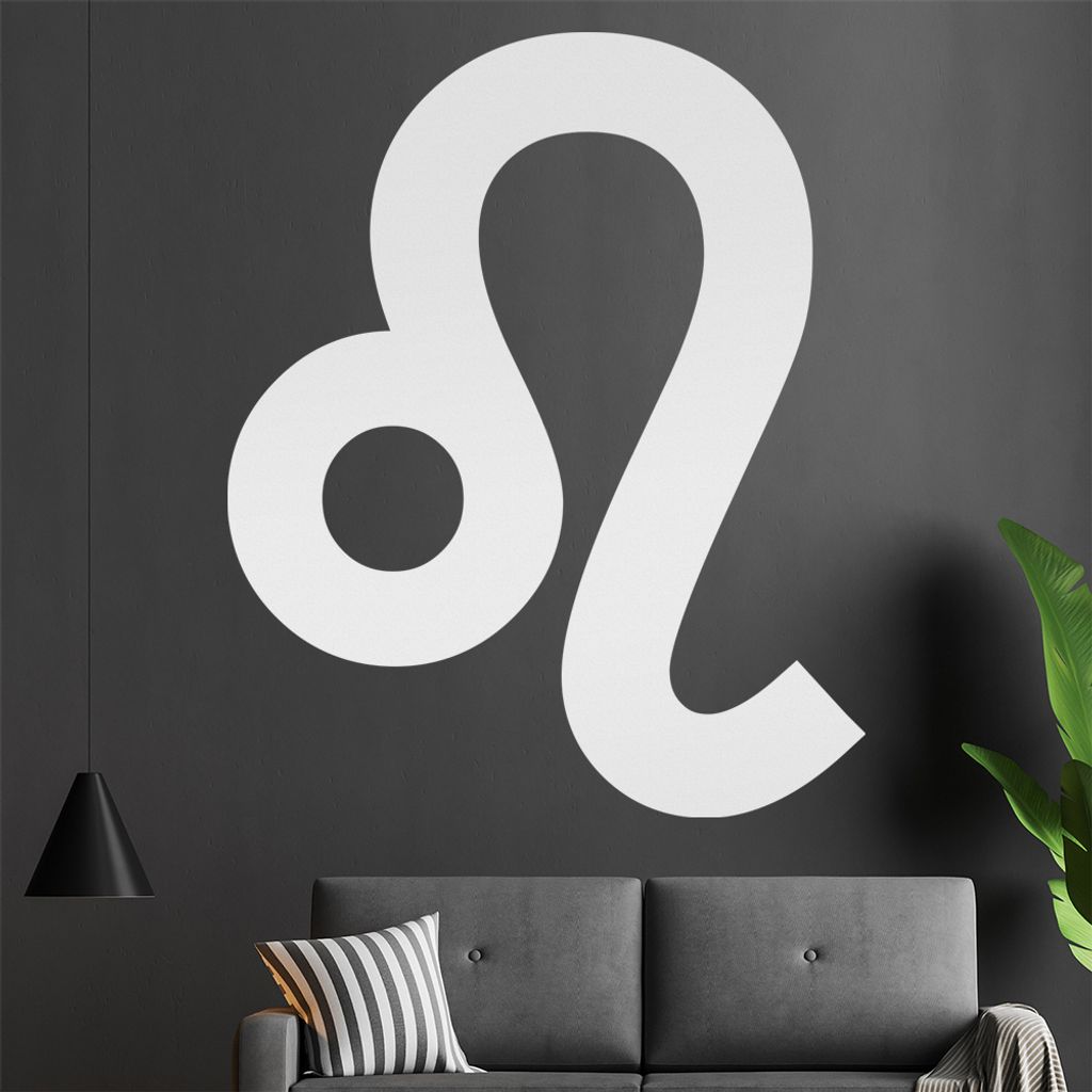 Sternzeichen: Löwe Wandtattoo in 6 Größen - Wandaufkleber Wall Sticker - Dekoration, Küche, Wohnzimmer, Schlafzimmer, Badezimmer