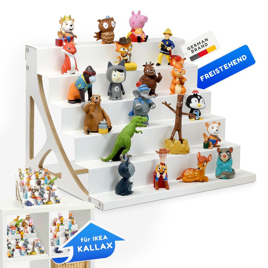 stadtecken Magnetisches Regal für Toniebox-Figuren – Passend für Kallax und mehr | Optional Platz für Toniebox | Geeignet für ca. 50 Figure...