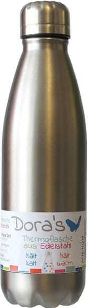 Dora's Edelstahl Trink- & Isolierflasche 0,5 l verschiedene Farben edelstahl matt
