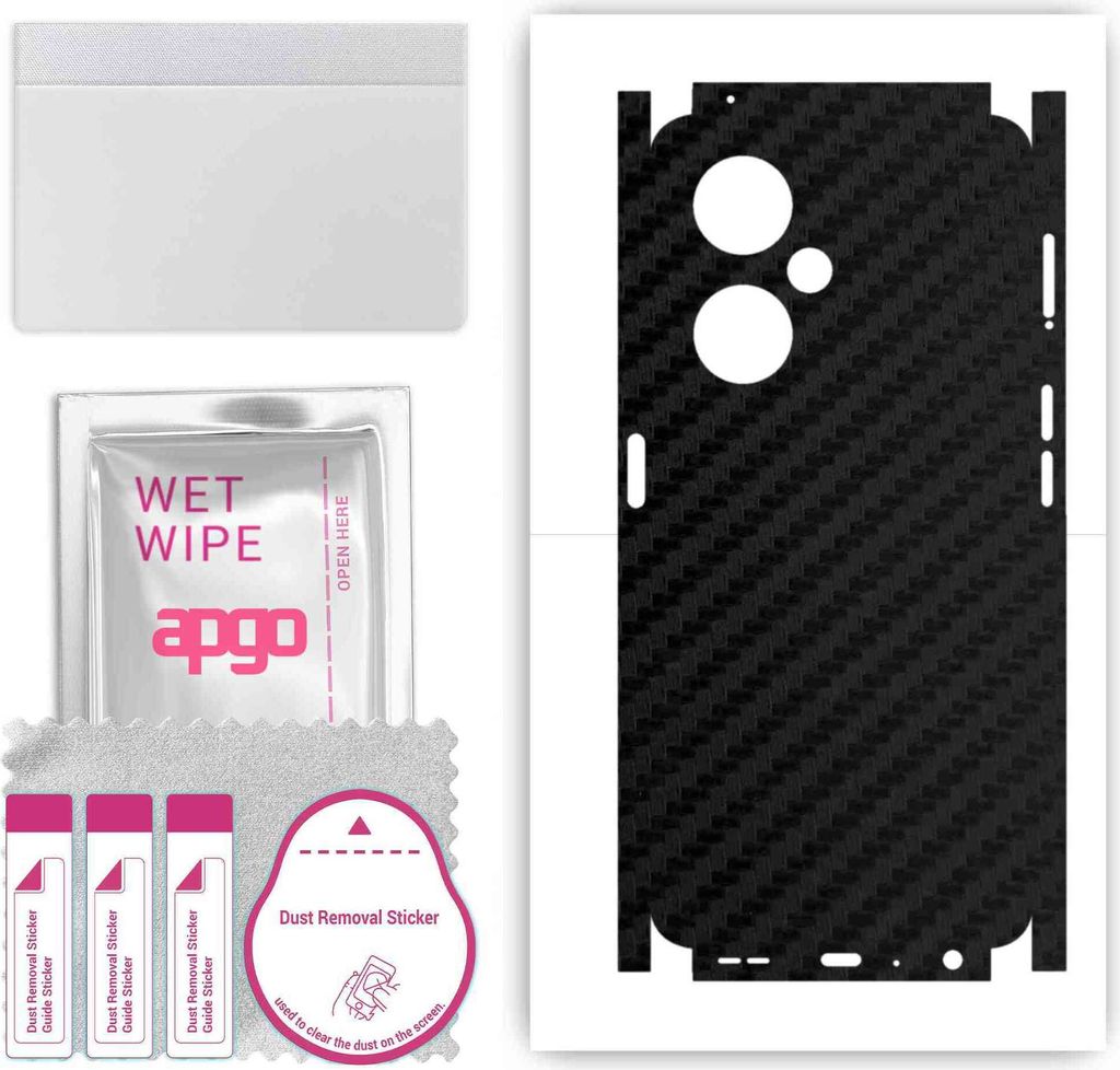 apgo Rückseite + Seiten Schutzfolie, Skin, kompatibel mit OnePlus Nord CE 3 Lite, Hinten Displayschutzfolie aus Vinylfolie, kratzfest, einfache Mo...