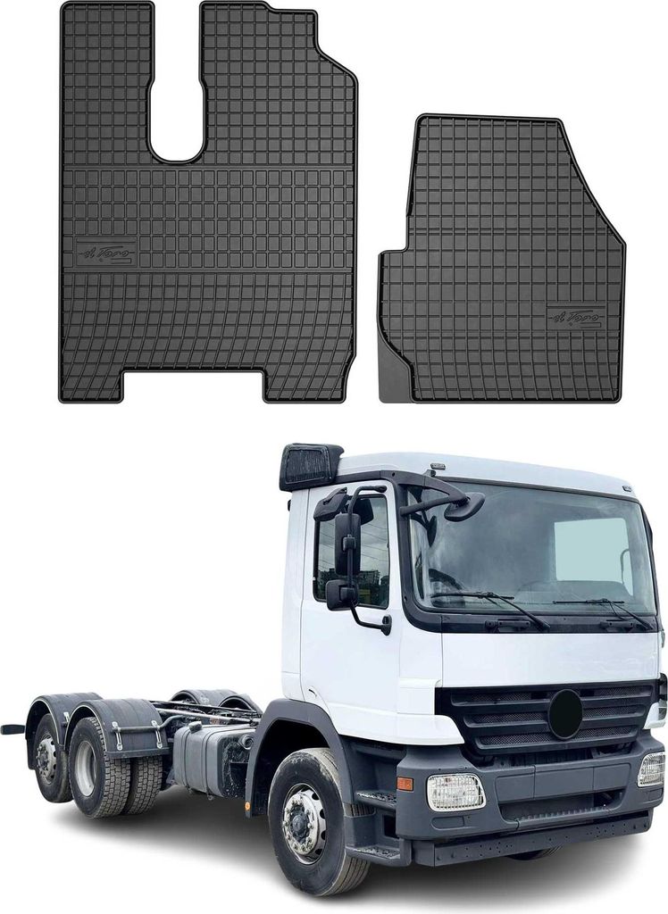 2003-2008 Mercedes Actros MP2 Fußmatten Gummi Schwarz 2 tlg