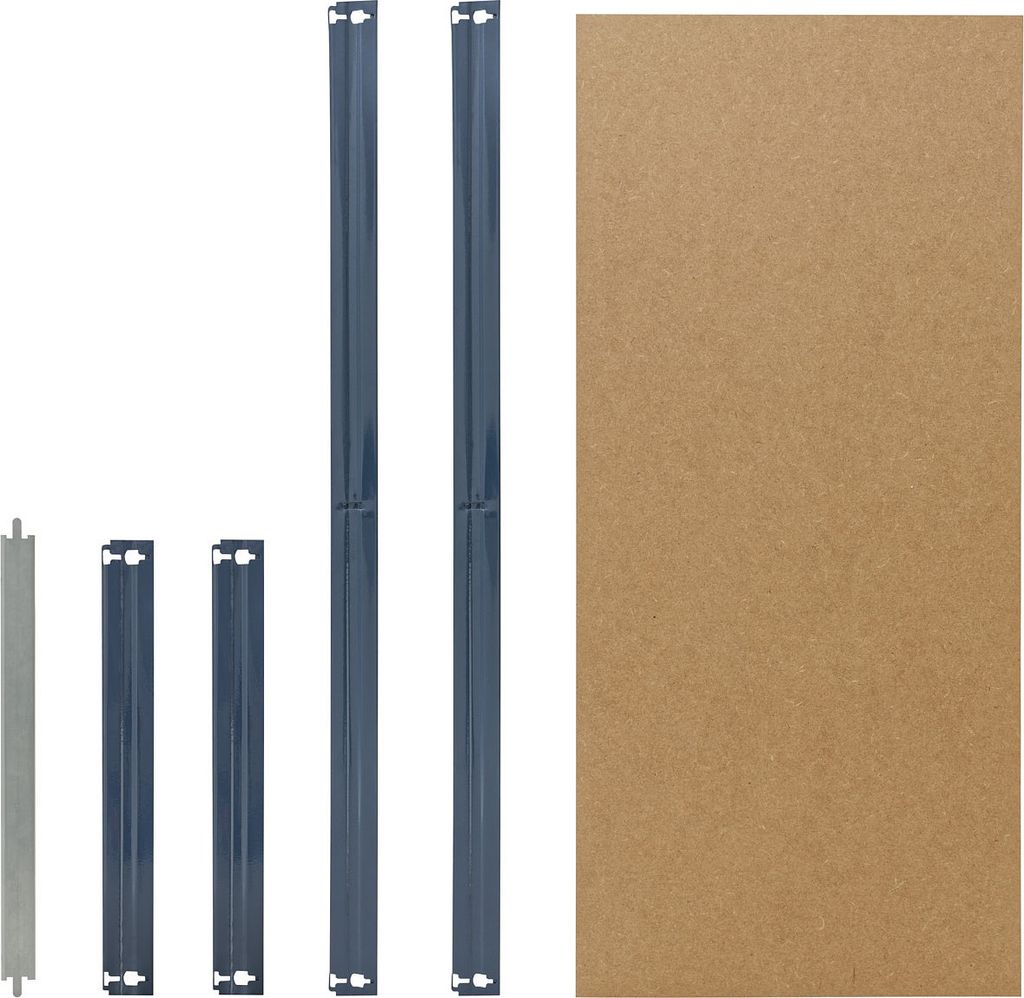 shelfplaza HOME 50x23cm Fachboden-Set komplett für Steckregale in blau / HDF-Fachboden / zusätzliche Fachböden für Schwerlastregale