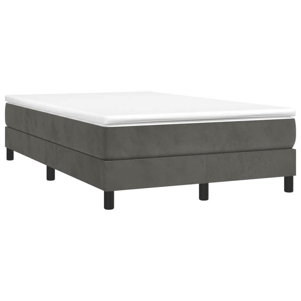 Maison Exclusive - Boxspringbett mit Matratze Dunkelgrau 120x190 cm Samt