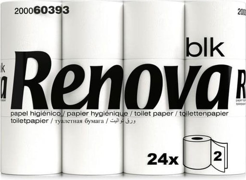 Renova Toilettenpapier BLK 24R - 2-lagig, 24 Rollen