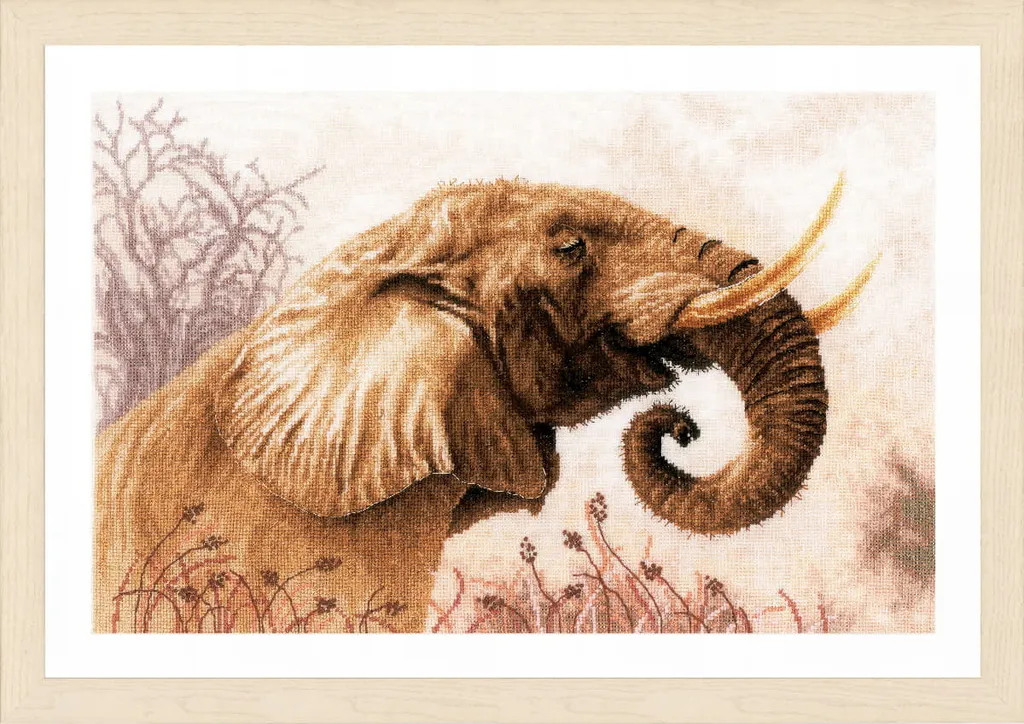 Lanarte Animals Elefantenruf Point de Croix Compté Set 43x26cm PN-0149021