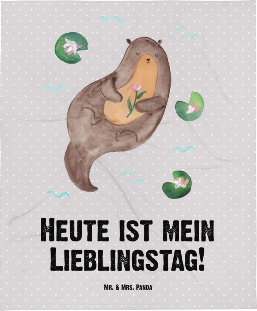 Mr. & Mrs. Panda Schlummerdecke Otter Seerose - Grau Produktbild 