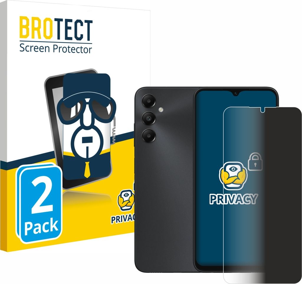 2x BROTECT Sichtschutzfolie für Samsung Galaxy A05s Anti-Spy Privacy Sichtschutz Blickschutz Folie Blaulicht-Schutz