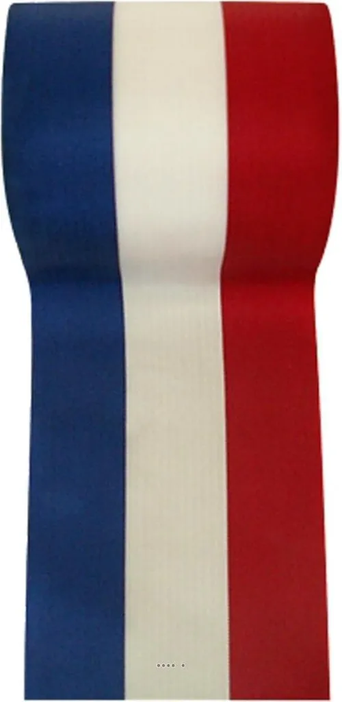 Ruban tricolore bleu blanc rouge en plastique 66mm x 25m haute qualité