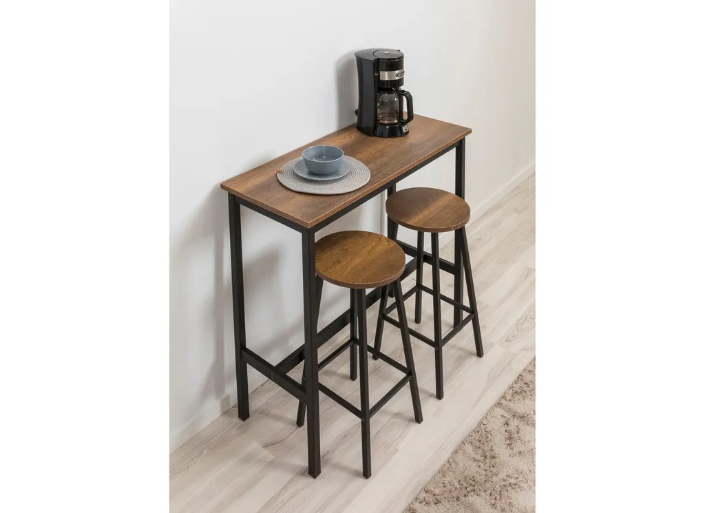 Petite table de bar noire Mola 100 solution gain de place pour studios