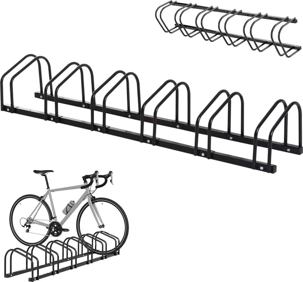 Support de Rangement 6 Vélos Gain de Place pour Garage et Extérieur