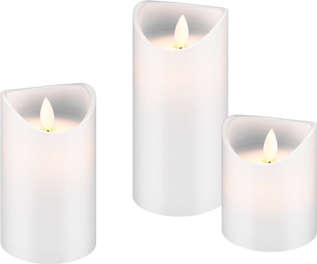 Goobay 77779, Leichte Dekorationsfigur, Weiß, Glas, Polycarbonat (PC), IP20, 6 h, Kerze