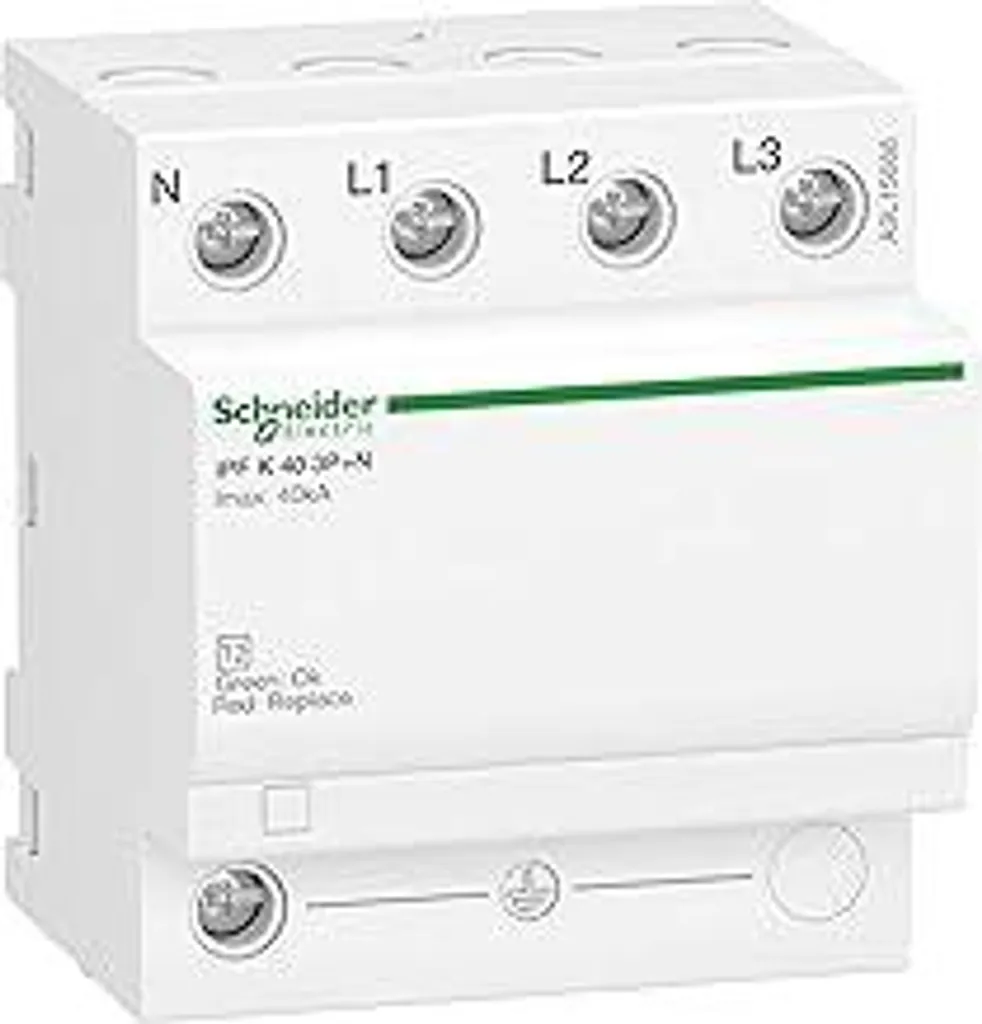 Schneider A9L15688 Acti9 iPF K40: Scaricatore 3P+N 40kA per Protezione Casa