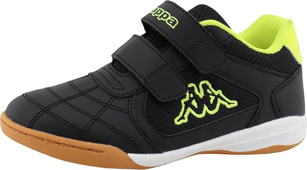 Kappa Indoor Kinder Hallenschuhe Black-Neon Yellow 95K0233002, Schuhgröße:31 EU