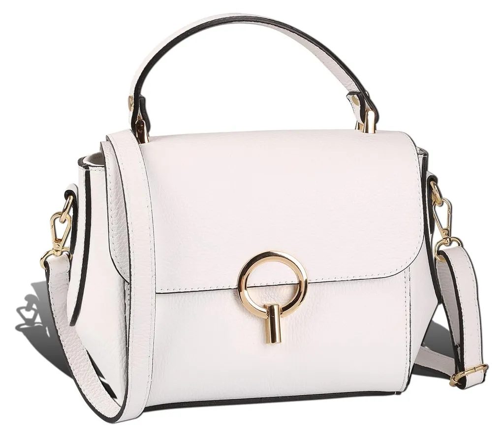 Sac à main blanc compact Toscanto - Fini les sacs lourds et encombrants