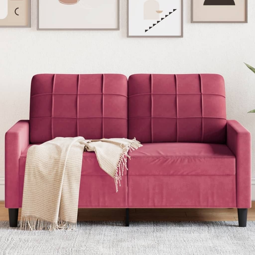 "2026 Promotion" 2-Sitzer-Sofa - Polstersofa - Weinrot 120 cm Samt - Klassische Sofas CC23238