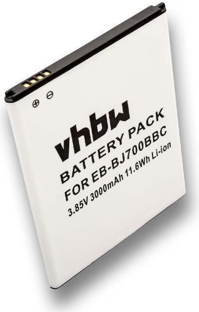 vhbw Akku kompatibel mit Samsung Galaxy SM-J701D/S, SM-J700T, SM-J700M, SM-J700P, SM-J700F/DS Handy Smartphone Telefon (3000 mAh, 3,85 V, Li-Ion)